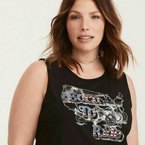TORRID Born to Ride Muscle Tank Size 3